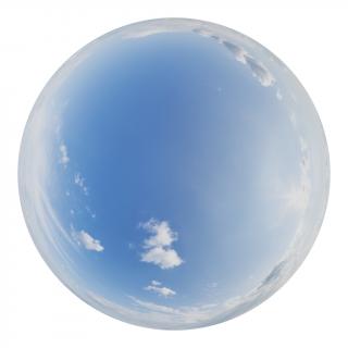 16K blue clouded skydome HDRi panorama